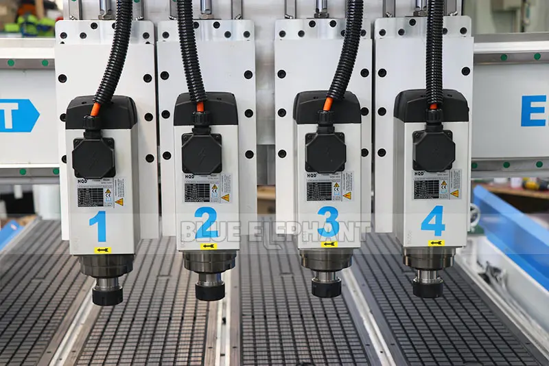 Синий слон многошпиндельная древесина CNC маршрутизатор 1325 размер работы сделать деревянную дверь с воздушным охлаждением шпинделя