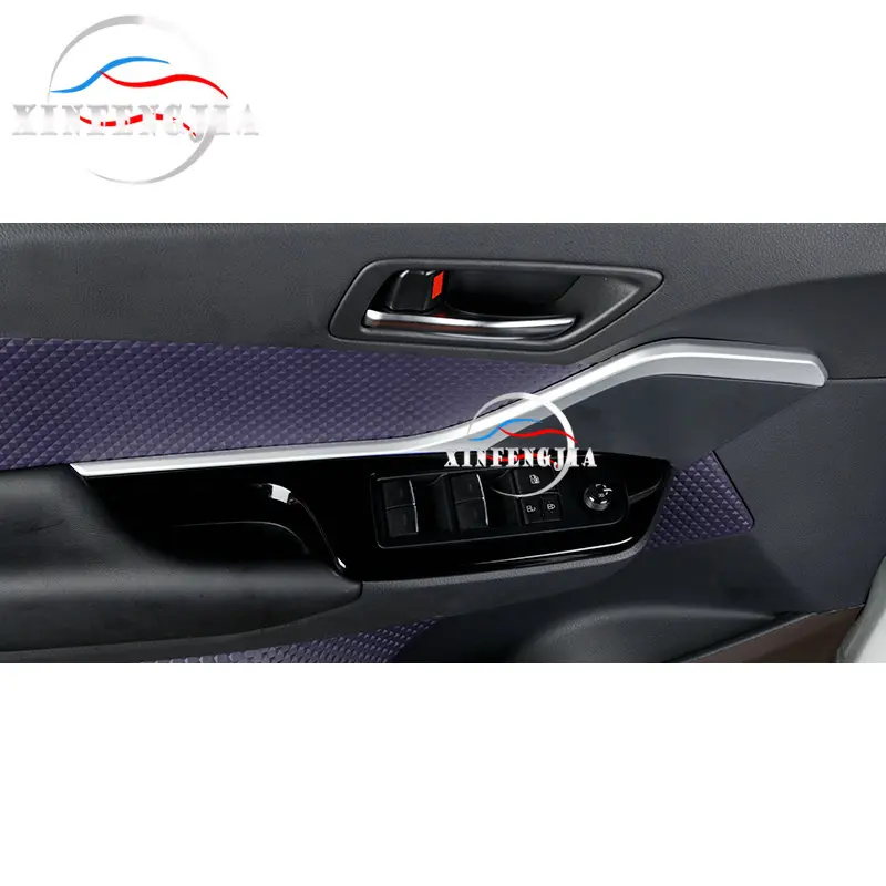 

For Toyota CHR C-HR 18-19 Silvery ABS ChromeCar style 2 UDS interior trim front door trim panel decorative strip