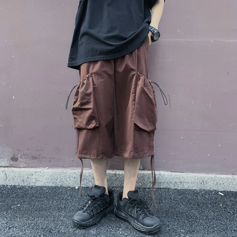 

2021 Summer Mens Pants Streetwear Solid color Harem Pants Male Loose Harajuku Style Baggy Quality Men Casual Pants Fashionable