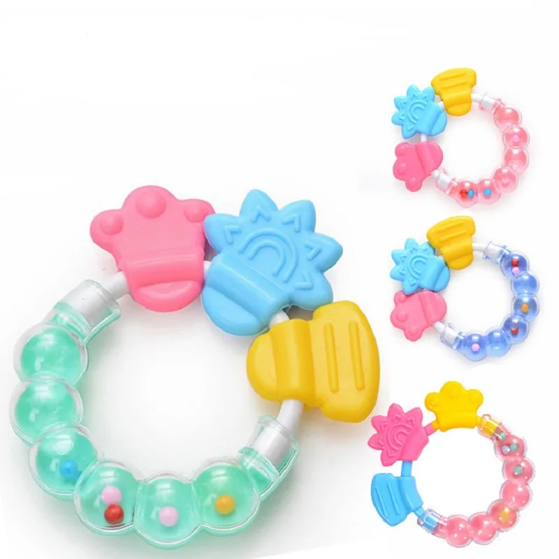 Игрушки для новорожденных прорезыватель погремушка зубной гель сжимаемая
