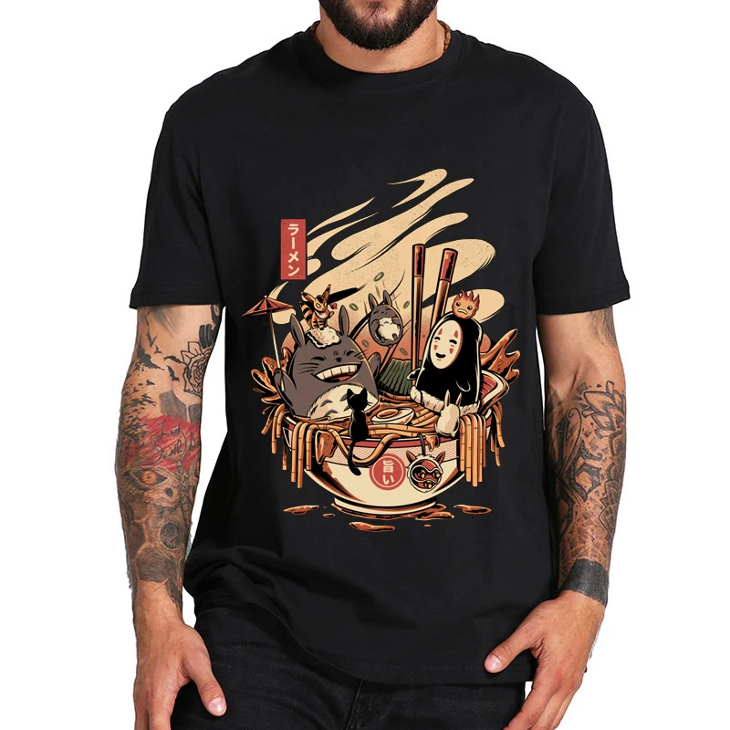 

Футболка Totoro мужская с принтом и коротким рукавом, летняя уличная одежда