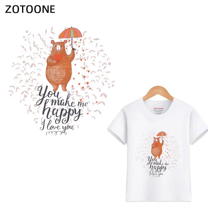 Термонаклейки ZOTOONE с мультяшным медведем термонаклейки на одежду | Дом и сад