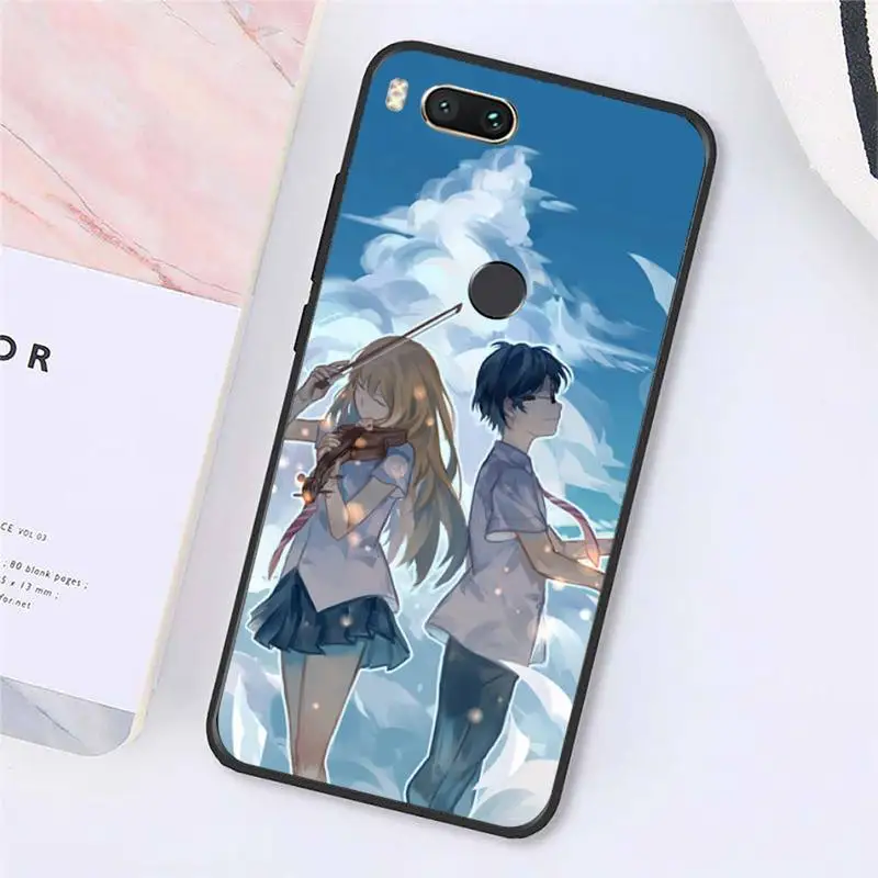 

Your lie in April Japan anime Phone Case For Xiaomi Redmi note 7 8 9 t k30 max3 9 s 10 pro lite Luxury brand shell funda coque