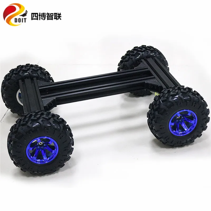 SZDOIT Large 4WD Metal Smart Robot Tank Car Chassis Kit 130mm Rubber Wheel 4pcs 12V High Torque Motor DIY For Arduino Heavy Load | Игрушки и