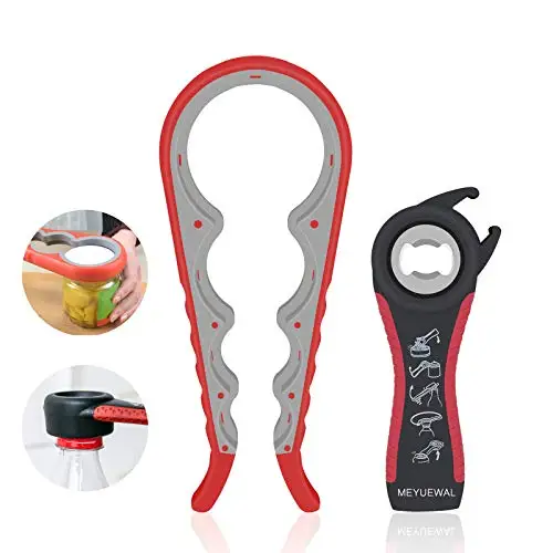 

5 in 1 Multi Function Can Opener Bottle Opener Kit with Silicone Handle Easy to Use Labor saving wide applicaton