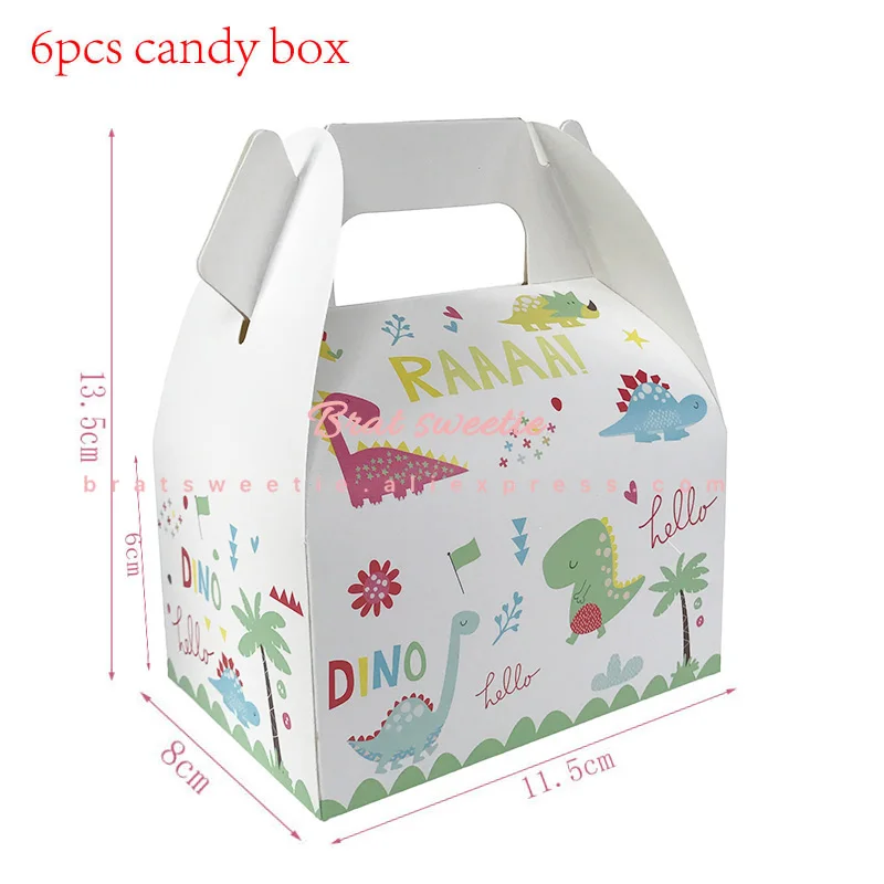 DNS candy box Динозавр вечерние принадлежности джунгли сафари динозавр бумажный шарик тарелки скатерть для вечеринка для мальчика день рождение украшения дети посуда - Цвет: DNS candy box
