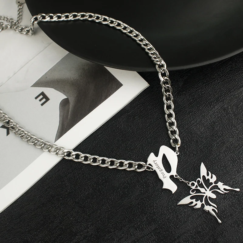 

Personalized Customize Custom Name Necklace Stainless Steel Multilayer Necklace Gothic Letter Initial Necklace Jewelry Gift