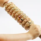 Деревянный многофункциональный массажный ролик для всего тела, 9 раундов, оборудование для массажа живота, талии, живота