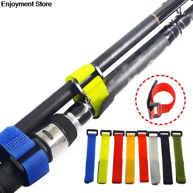 Reusable Fishing Rod Tie Holder Strap Suspenders Hook Loop Cord Belt 1pc Tackle Accessories | Спорт и развлечения