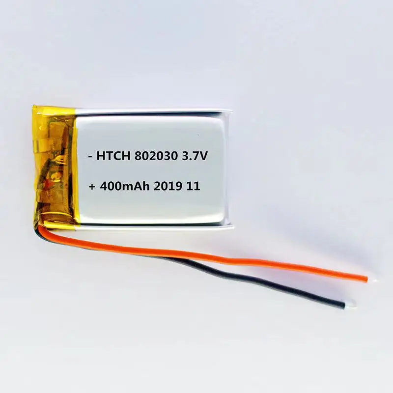 Фото 802030 3.7V 400 мАч литий-полимерный аккумулятор для светодиодных ламп, перезаряжаемый, для плюшевых игрушек №4