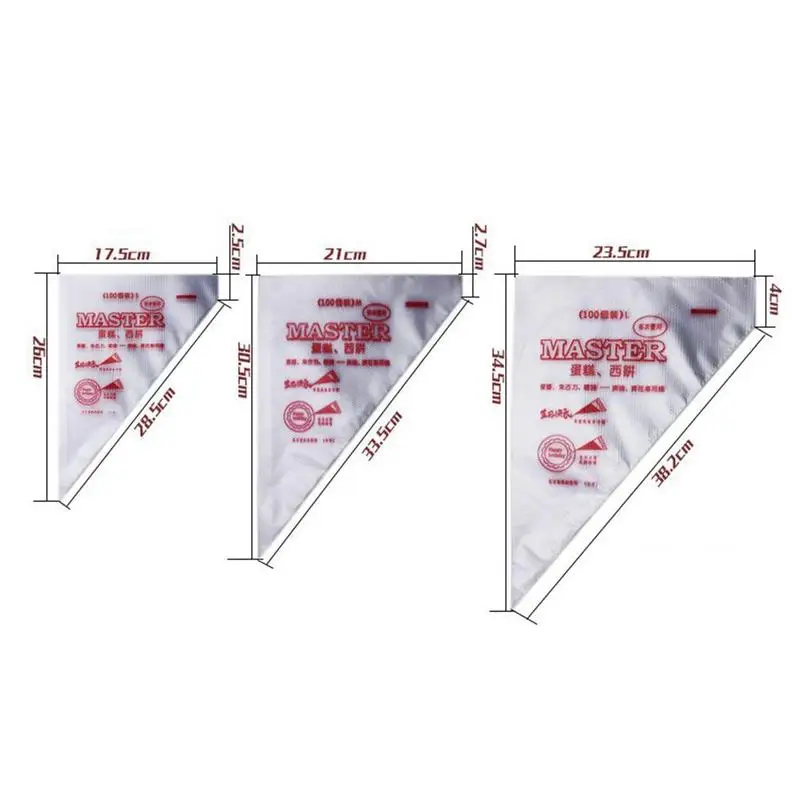 

100 sold Disposable piping bag Cake cream piping bag Chocolate Kitchen Tools For Cake Decorating Fondant Bag Tips Jam L9N9