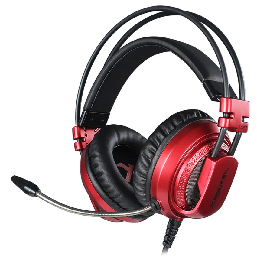 

Xiberia Professional PC Gaming Headset USB 7.1 Sound Over Ear Computer Game Headphones Bass Casque with Mic Breathing led Light