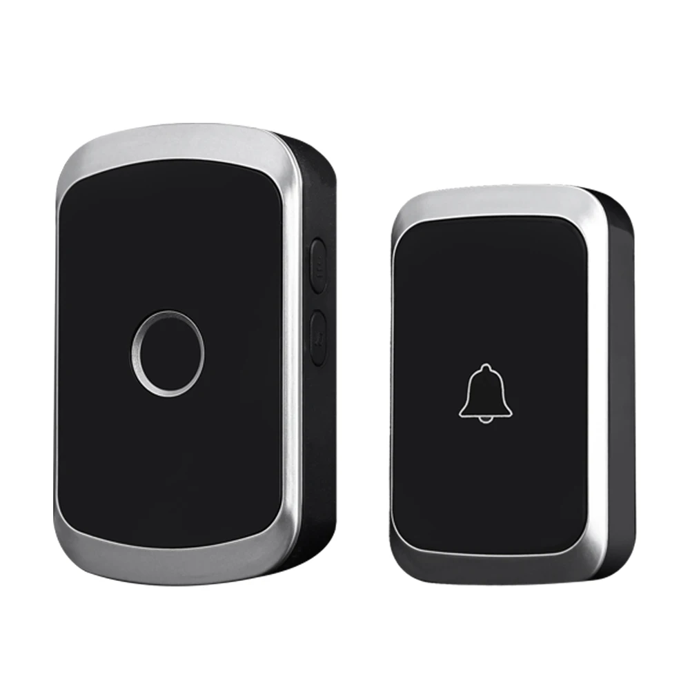 1 button 1 receiver Беспроводной дверной звонок CACAZI, водонепроницаемая Батарейная кнопка, приемник с вилкой Стандарта США, ЕС, Великобритании, Австралии, диапазон 300 м, Умный домашний звонок, звонок, колокольчики - Цвет: 1 button 1 receiver