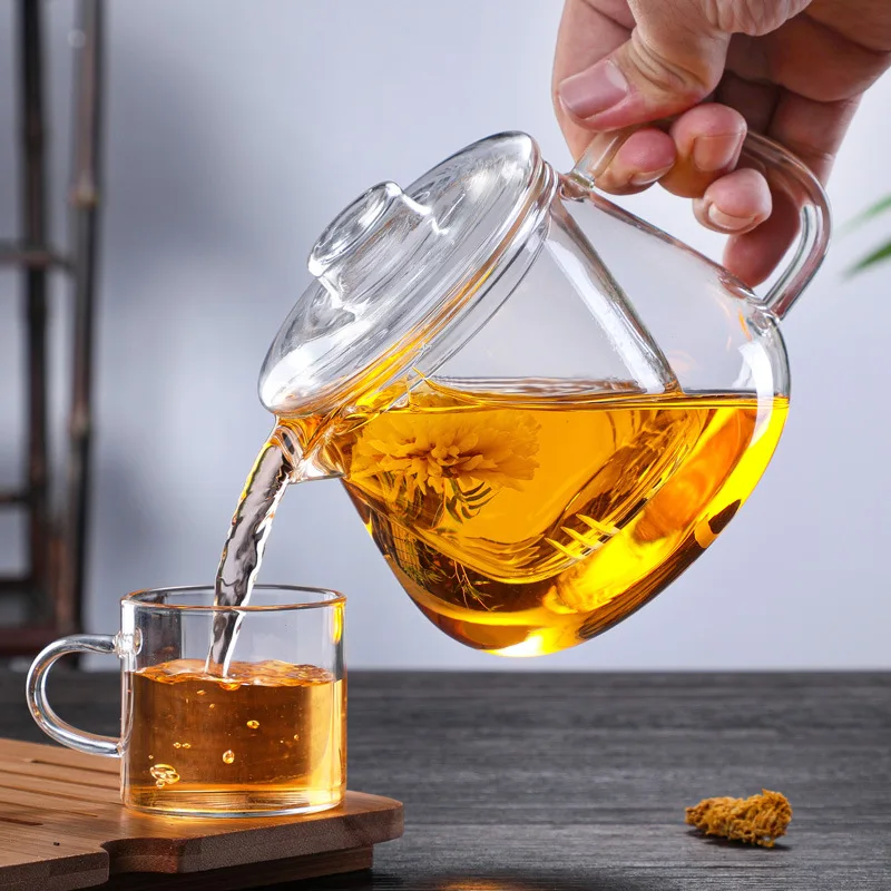 Стеклянный заварочный чайник термостойкий китайский фоточайник для Пуэра кофе