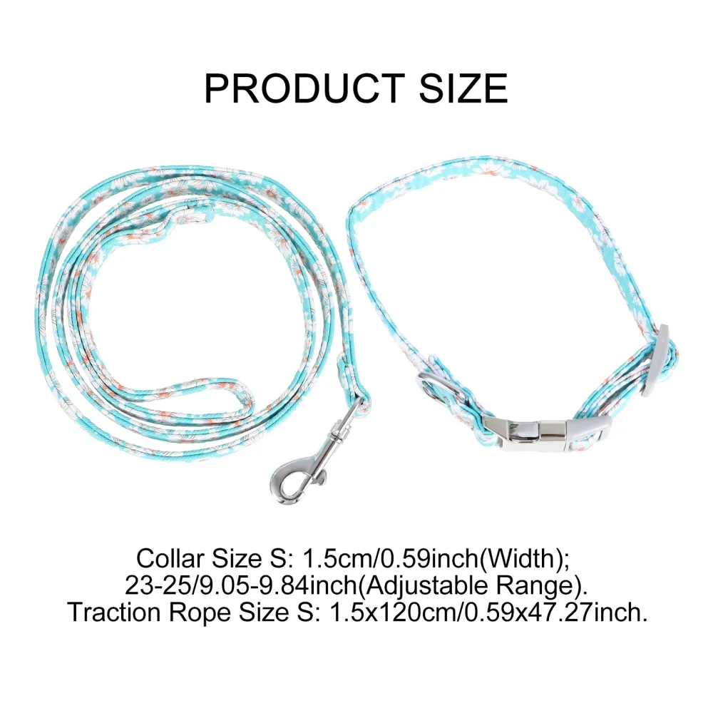 

2pcs Adjustable Pet Collar Pet Traction Rope Dog Walking Leash Pet Supplies