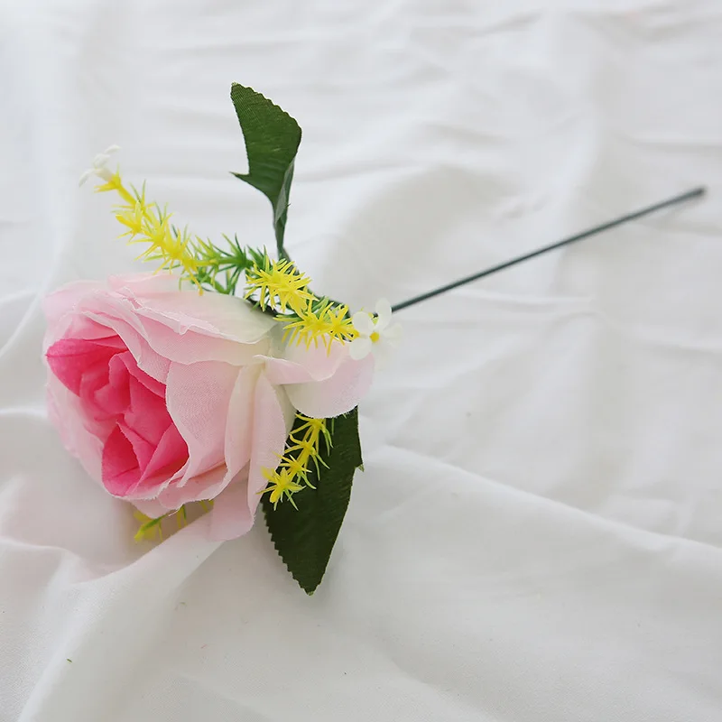 Романтическая роза искусственный цветок Сделай Сам Шелковый для вечерние