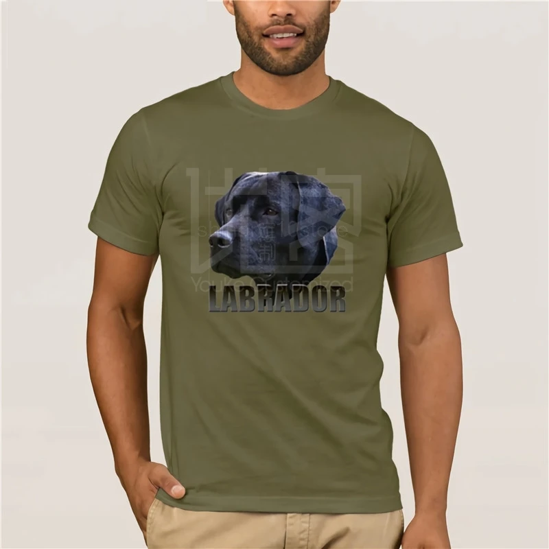 Модная мужская футболка с изображением Лабрадора черная рисунком собаки Мужская