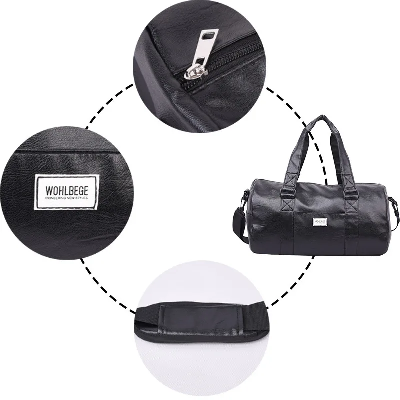 FGOIBALL 2019 new sports gym bag PU 20-35L Black outdoor for women and men yoga mat | Спорт и развлечения