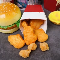 simulation hamburger artificial fried chicken model food model photo props fake french fries toys fast foods shop display decor