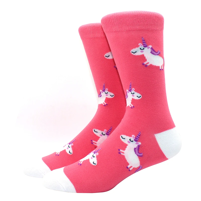 

Combed Cotton Men's Socks Harajuku Colorful Happy Funny Long Warm crew Dress Socks for Male Wedding Christmas Gift