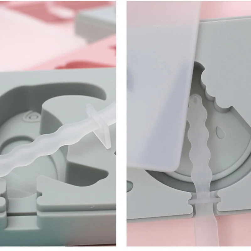 Силиконовая форма для мороженого с крышкой желе в форме домашних животных