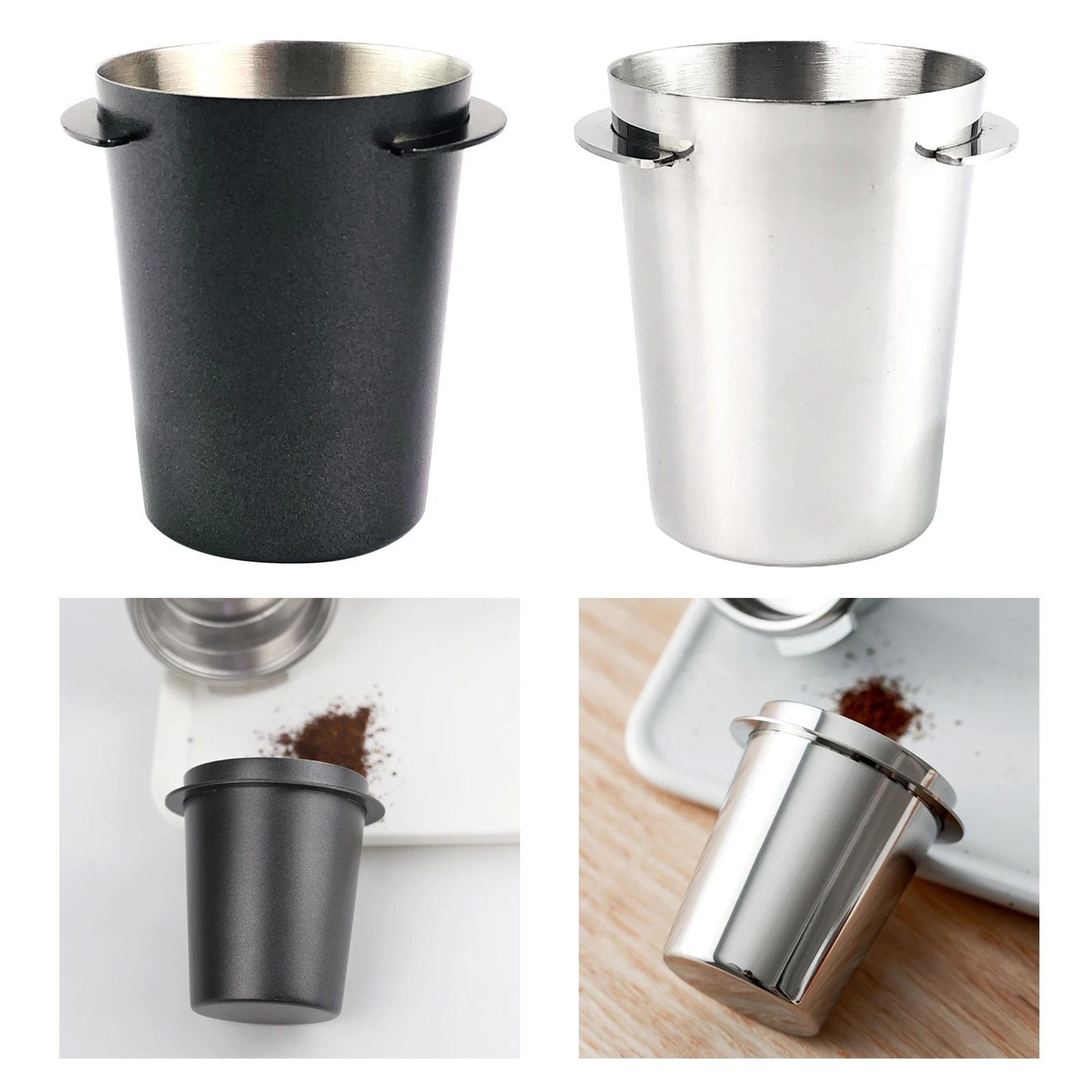 

Stainless Steel Coffee Dosing Cup Powder Feeder Part For 51mm Espresso Machine Dosing Cup
