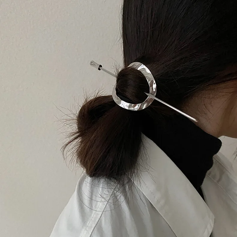 

Modern Simple Metal Hairpin Retro Lazy Style Hair Fork Elegant Ins Net Red Cold Style Hair Accessories