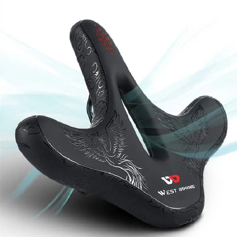 

Широкое дышащее седло для горного велосипеда DF50, мягкая ажурная подушка для велосипеда