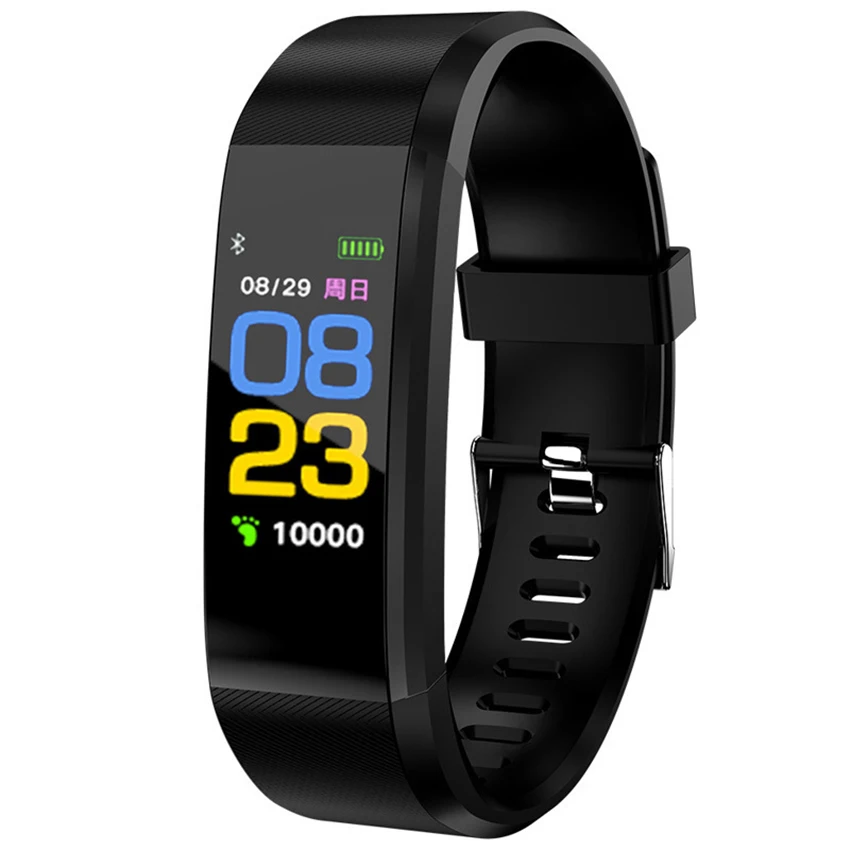 115 Plus Smart Watch Men Women Fitness Tracker Heart Rate Blood Pressure Monitor Sport Waterproof Smartwatch