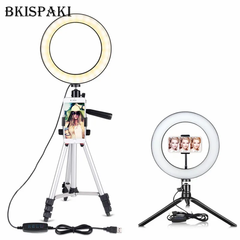 

Dimmable LED Studio Camera Ring Light Photo Mobile Phone Video Annular Lamp Tripod Selfie Stick For Xiaomi iphone Canon Nikon
