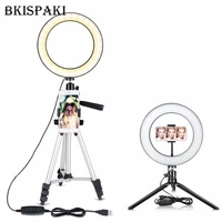 dimmable led studio camera ring light photo mobile phone video annular lamp tripod selfie stick for xiaomi iphone canon nikon