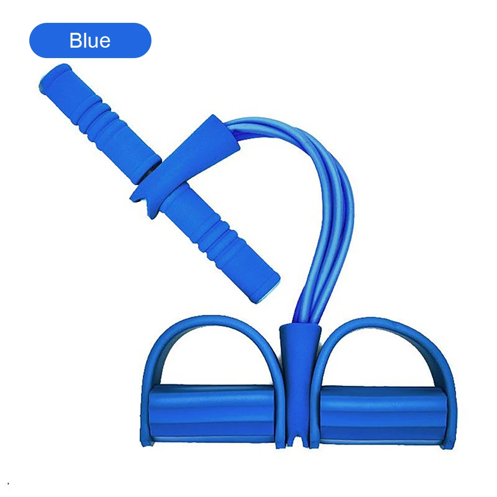 

Tension Rope 4 Tube Puller Pedal Ankle Abdominal Exerciser Fitness Elastic Sit Up Pull Rope Home Gym Sport Training Equipment