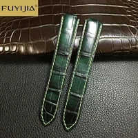 new fuyijia custom ballon bleu strap genuine alligator watchbands crocodile belt 14mm 16mm 18mm 20mm 22mm men women watch band