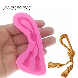 Занавес пеньковая веревка силиконовые формы инструменты для украшения тортов из мастики торт кружева границы сахара ремесла формы для пирожных Сделай Сам fimo D1329