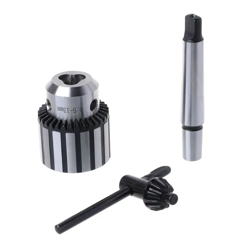 

0.5-13mm 1/2" Mini Lathe Bench Drill Chuck B16 Heavy Duty Key Drill Chuck MT2 Shaft for Drill Presses Lathes Spindle