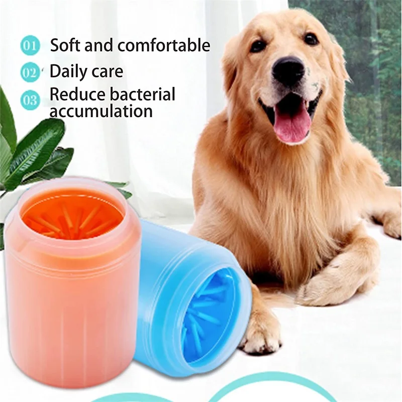 

Dog Paw Cleaner Cup Soft Silicone Cat Pet Foot Washing Cup Cat Dirty Outdoor Portable Soft Combs Feet Wash Cleaner