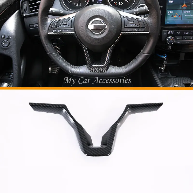 Silver Для Nissan X-Trail XTrail T32 Rogue- Кнопка рулевого колеса блестящий чехол формовочная отделка углеродное волокно автомобильный внутренний аксессуар - Color Name: Silver