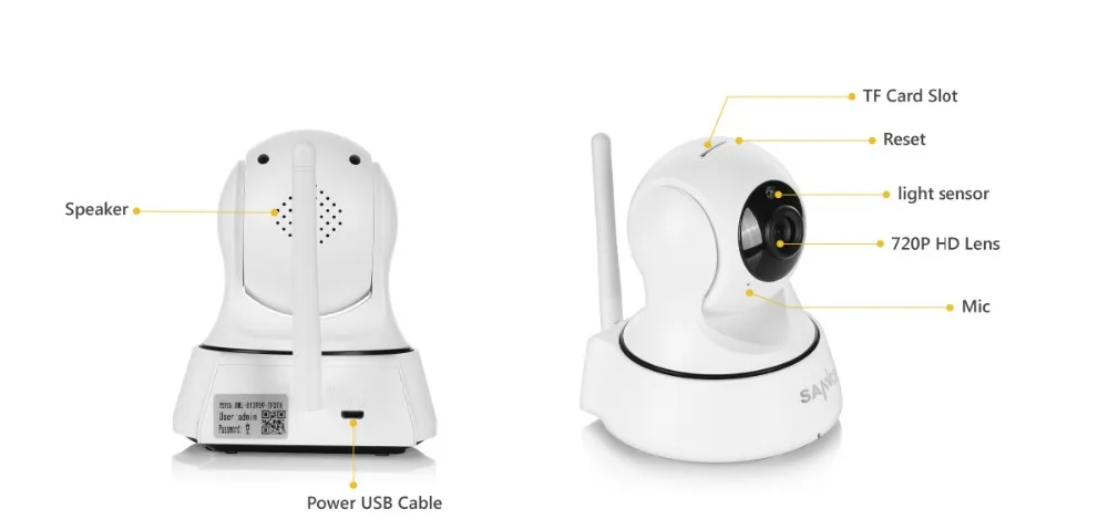 SANNCE 720P HD WiFi IP камера CCTV камера безопасности ночное видение инфракрасный двухсторонний аудио 1MP Детский Монитор умная ИК Беспроводная камера