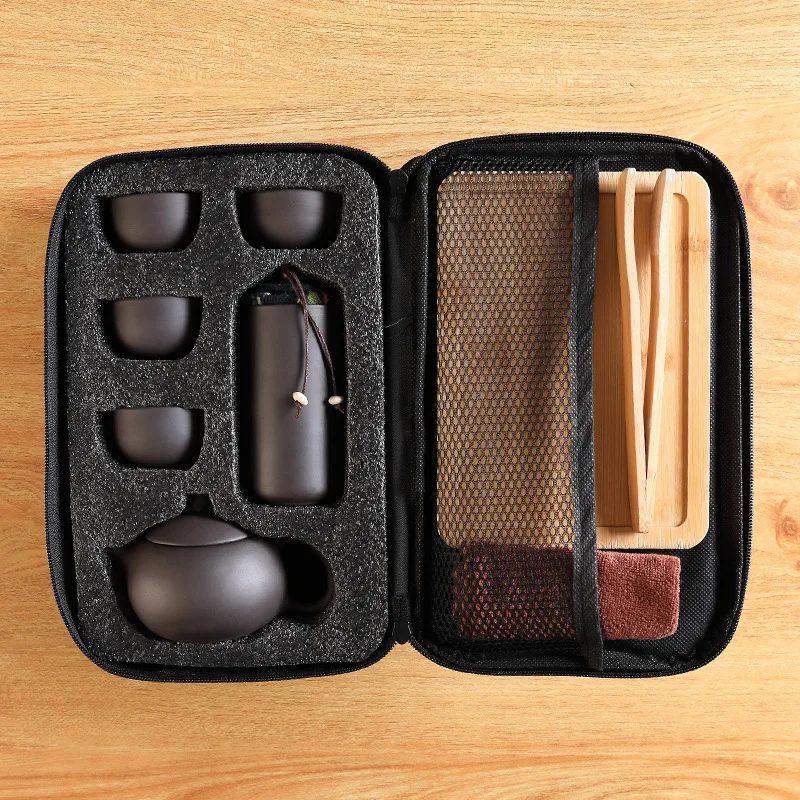 

chinese tea set Set of ceramic travel kungfu tea set Simple tea brewing set for outdoor tourism Express cup Tea set suit