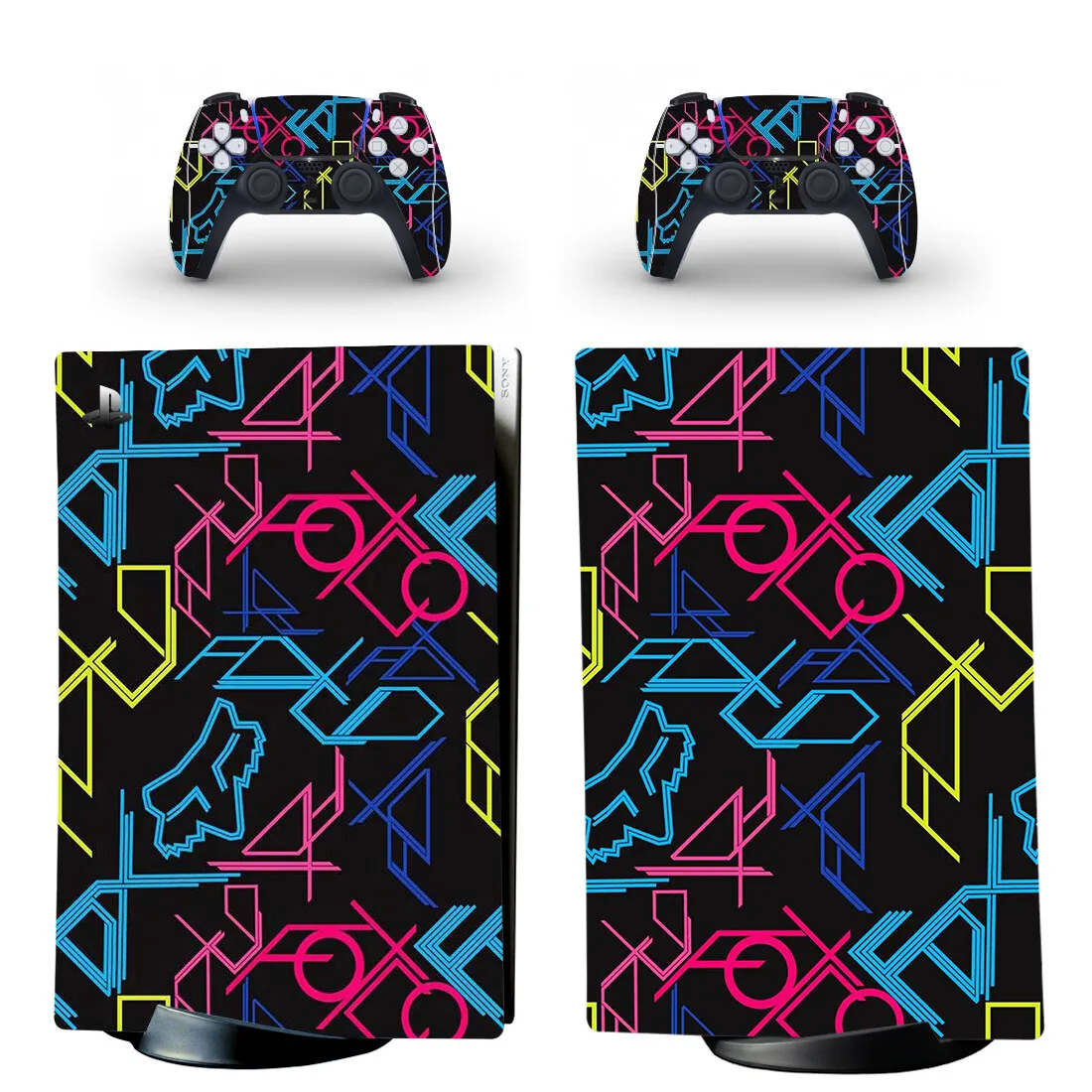 

Symbol Style PS5 Digital Edition Skin Sticker for Playstation 5 Console & 2 Controllers Decal Vinyl Protective Skins 3