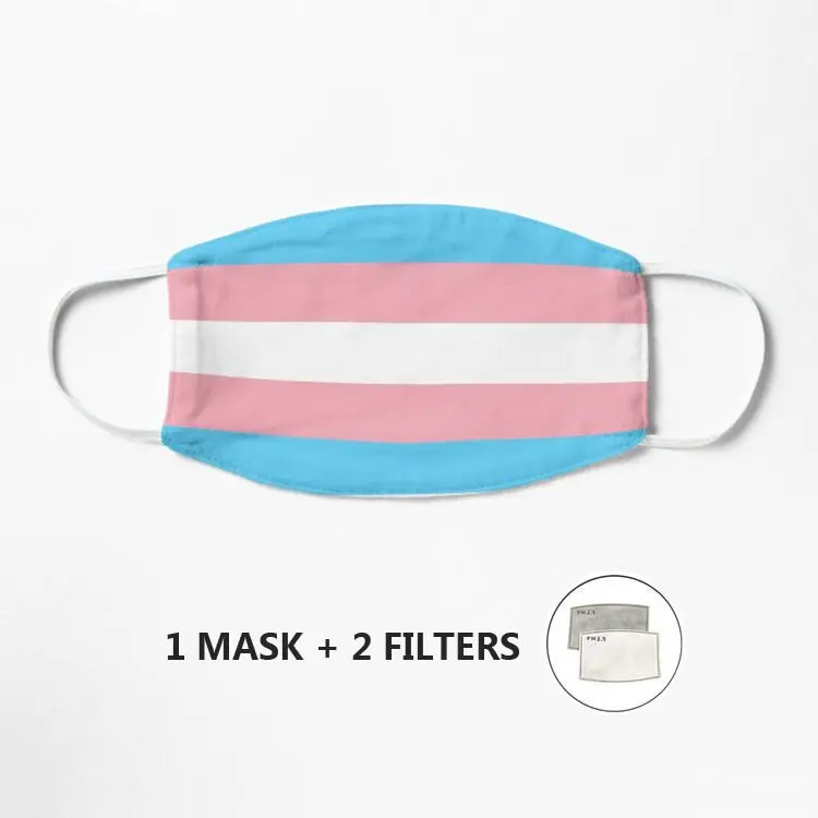 

Trans Pride маска с флагом хлопок Чехол для лица Mascarilla