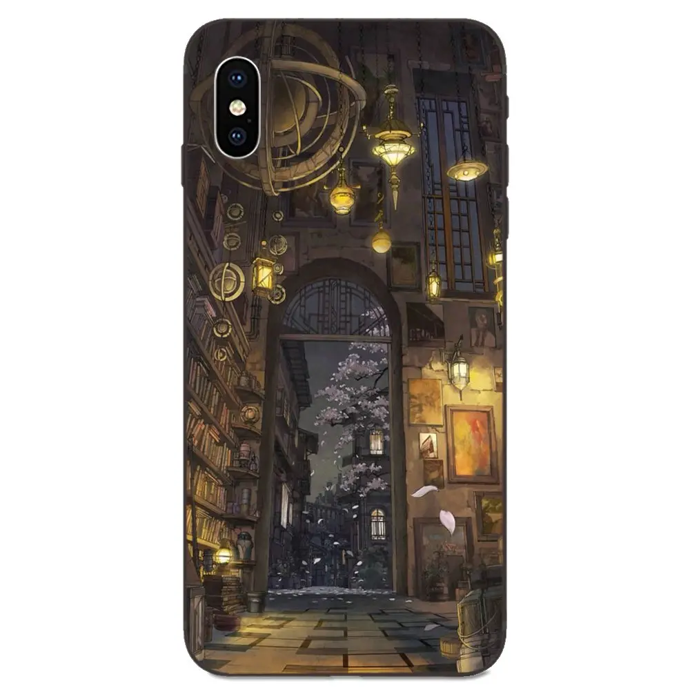 Для Apple iPhone 11 X XS Max XR Pro 4 4S 5 5S SE 6 6S 7 8 Plus ТПУ протектор книжная библиотека кожа