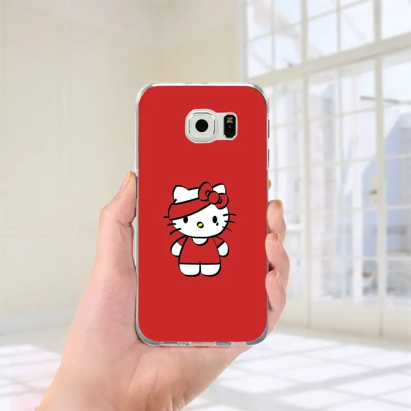 Picture 9 Мягкие чехлы для samsung Galaxy A10 A20 A30 A40 A50 A60 A70 A80 A90 J1 J2 J3 J5 J7 Prime Pro "Хелло Китти" с принтом Китти Кэт Стиль - Цвет: Picture 9