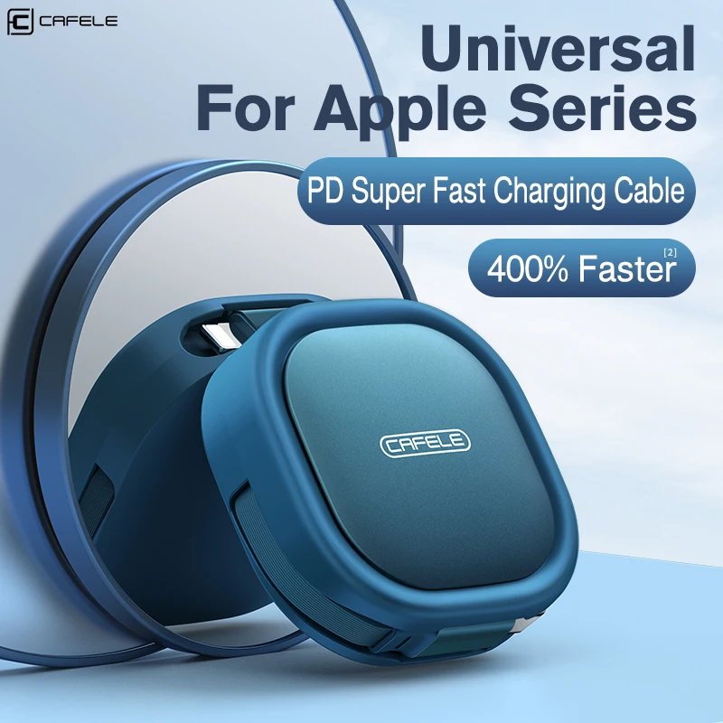 Cafele 20 Вт выдвижной PD кабель для быстрой зарядки Usb Type C iPhone 13 12 11 Pro Max XR телефона