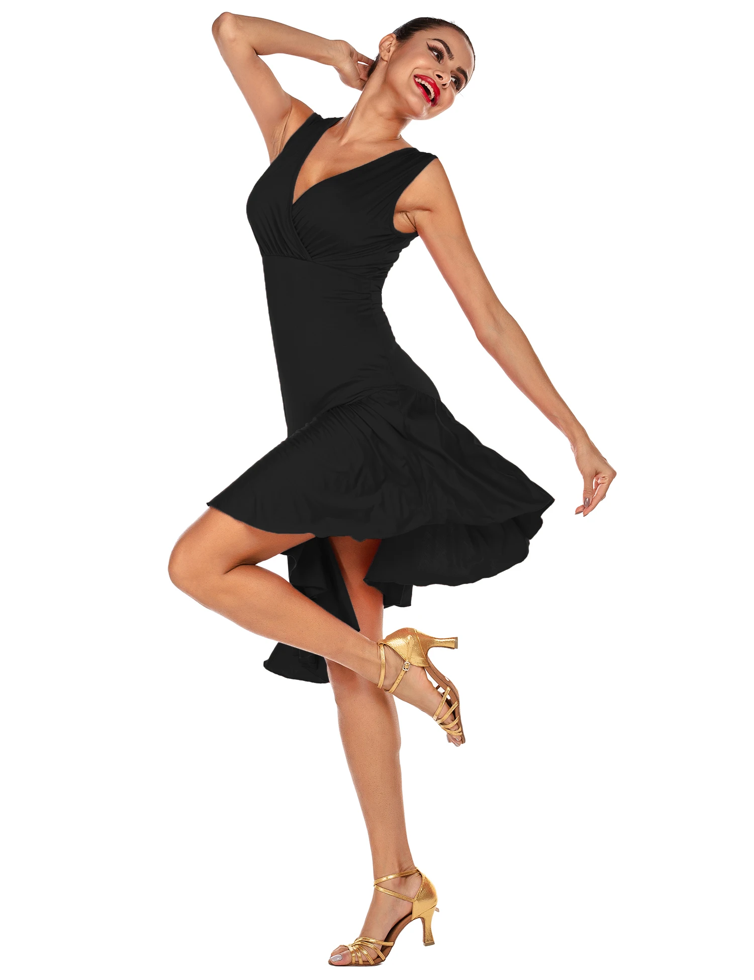 2020 New Sexy Woman Latin Dance Dress Adult Ballroom Big Swing Skirt High Qualitysalsa Tango Wear Costume Stage | Тематическая