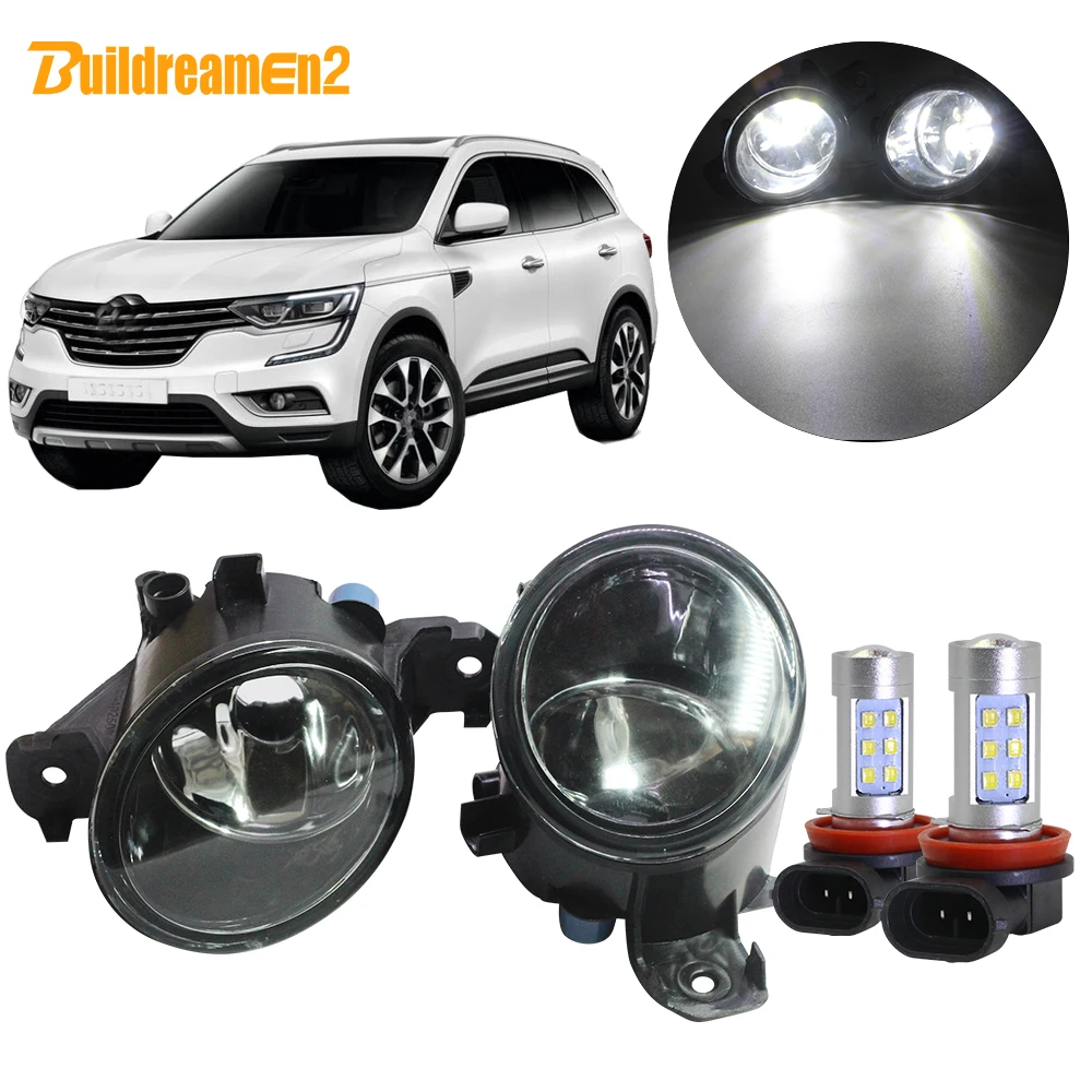 Buildreamen2 для Renault Koleos (HY _) автомобиля H11 туман светильник комплект абажур + ДРЛ 12 в 2008