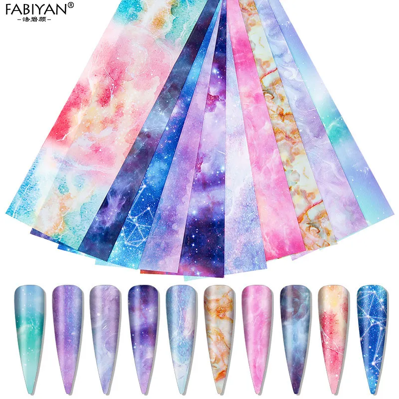 Смешанные голографические обертывания звездного неба клей 30 шт. Фольга для