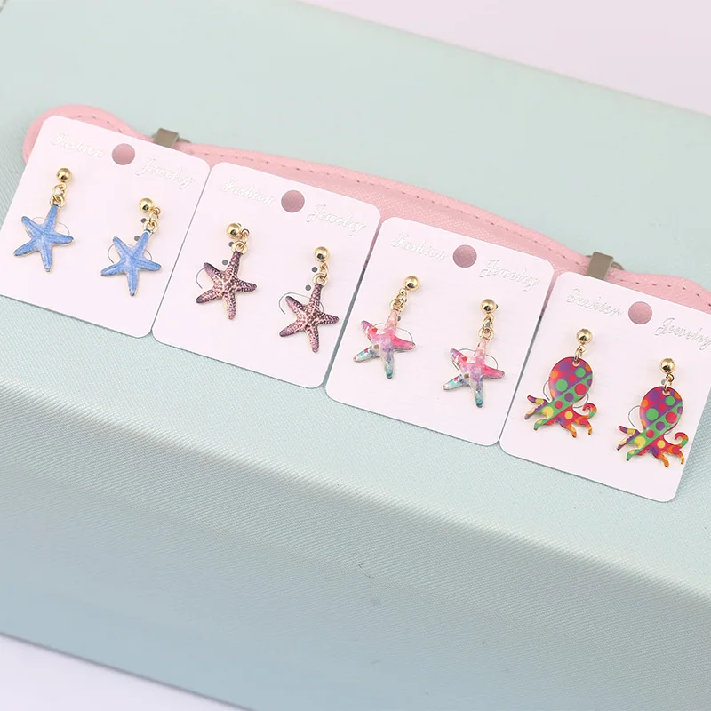 Новые модные креативные тропические серьги рыбки Мультяшные эмалевые