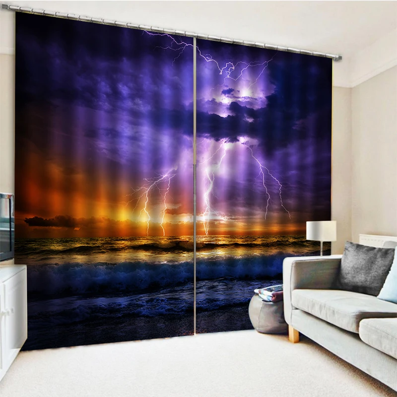 

Photo purple scenery curtains Window Drapes Luxury 3D Curtains For Living room Bed room Office Hotel 3d stereoscopic curtains