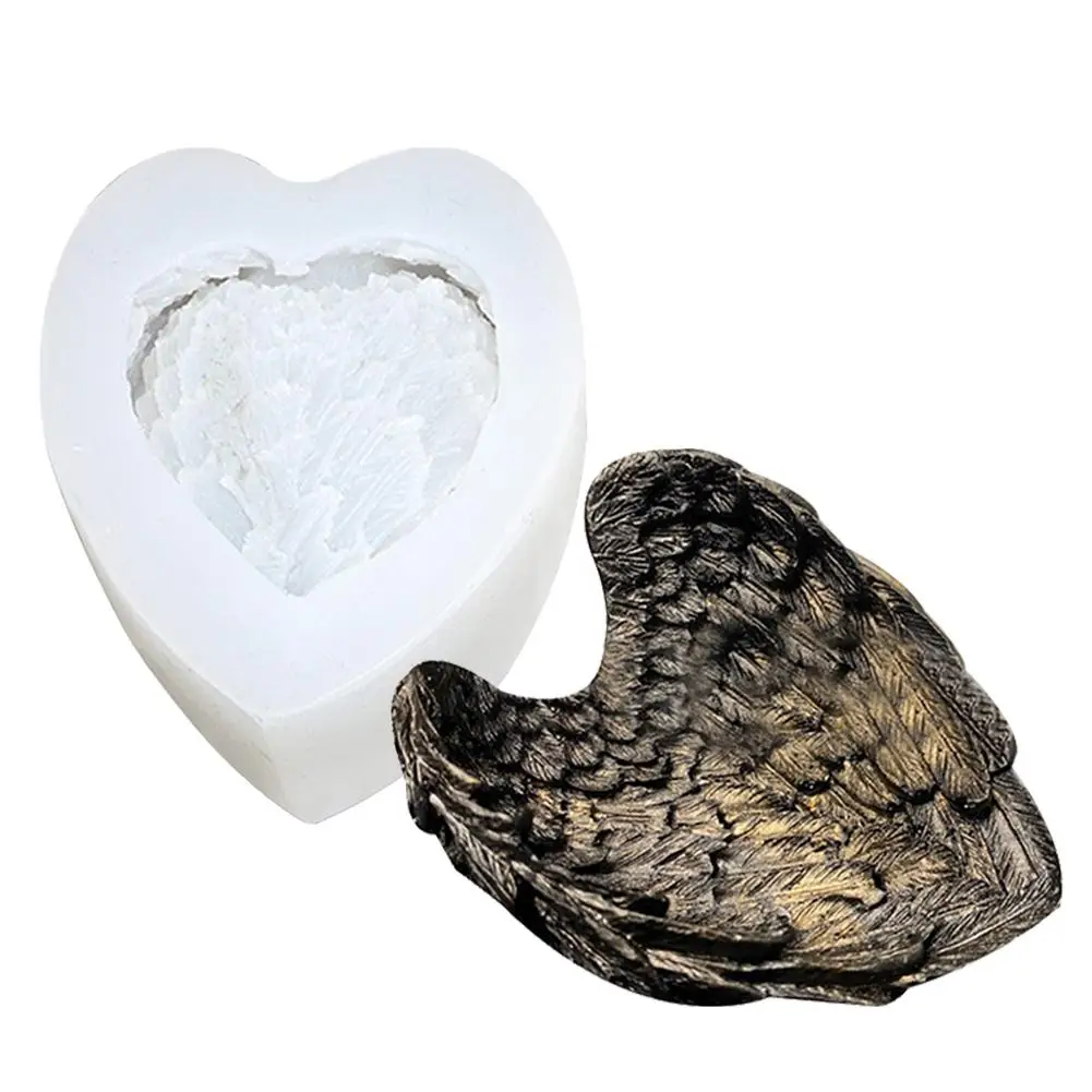 Силиконовая форма для хранения крыльев и перьев в виде сердца 40 А|Глиняные формы|